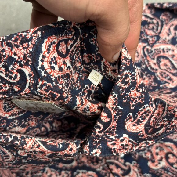 Brooks Brothers Paisley Dress Shirt Made in Italy Long Sleeve 15 1/2 Medium - Picture 6 of 8